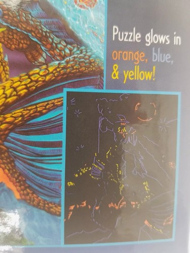 Puzzle Glow in the Dark Trippy Wizard 'Twilight Tempest' 750 PIECES (Sealed) - Picture 4 of 10