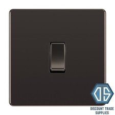 BG Screwless Black Nickel Light Switch FBN12 FBN42 FBN43 FBN44 2 Way 1-4 Gang