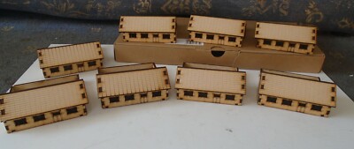 15mm Dorf, Haus Bungalows Doppelhaushälfte Ladengebäude etc Landschaft Flamme von