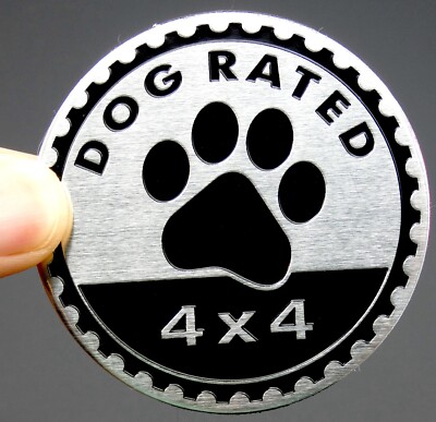 1pc Dog Rated Auto Fender Emblem Sticker Badge Truck SUV 6cm 2.36''