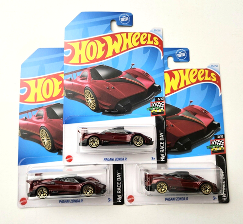 Hot Wheels Pagani Zonda R Red #99 99/250 - 2024 HW Race Day -3pcs | eBay