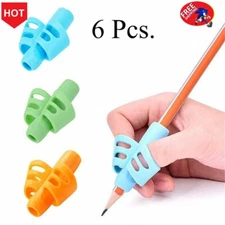 Pencil Grips 6 Packs Kids Handwriting Ergonomic Writing Train Pen Free Shipping