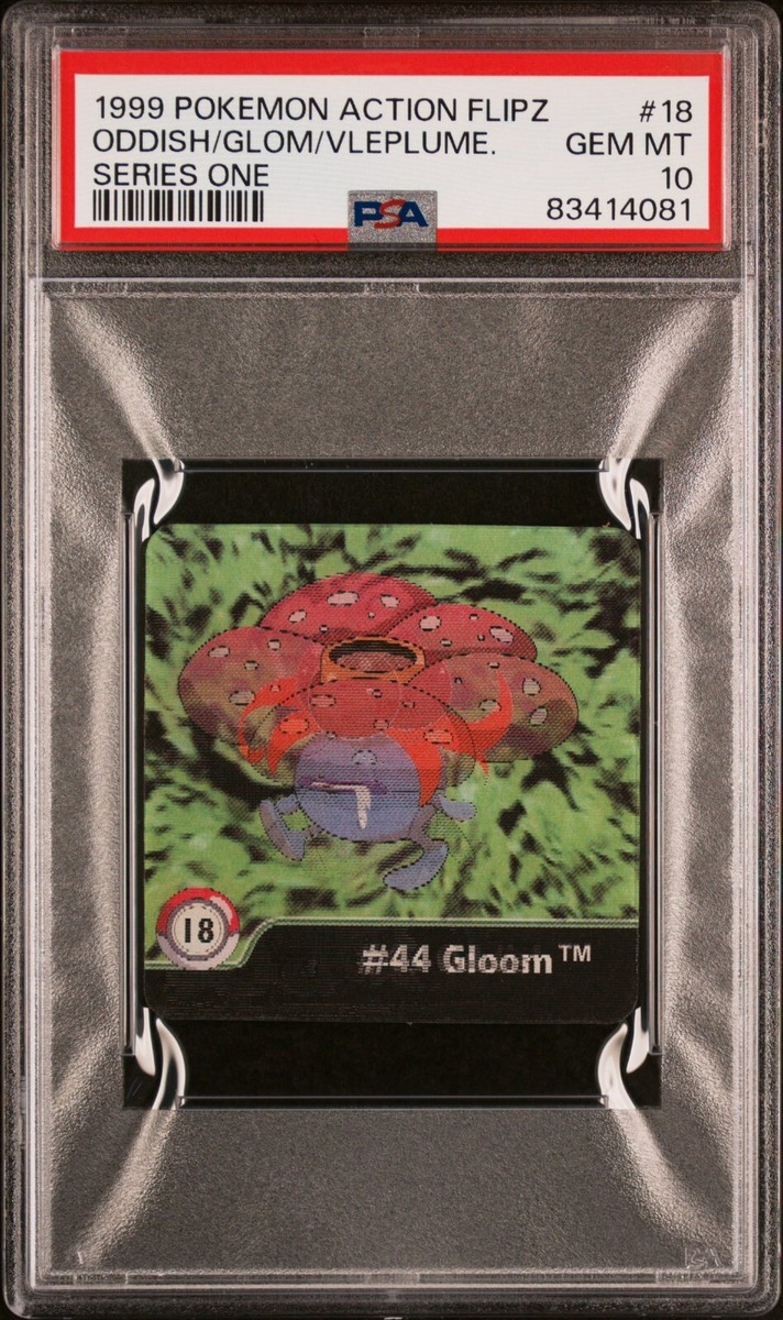 Pokemon Oddish Gloom Vileplume #18 Action Flipz Series One PSA 10