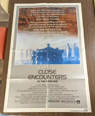 1980 Close Encounters Of The Third Kind Original Movie Poster Original 27x41