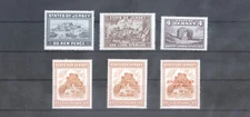 (705520) Ships, Castle, Lighthouse, States of Jersey - several overprints -