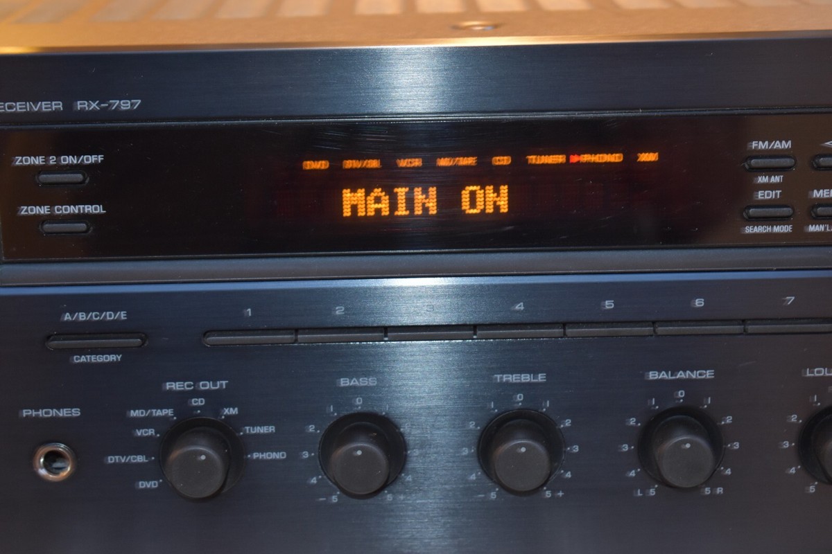 Yamaha RX-797 Stereo Receiver AM/FM/XM/Phono/CD Direct-100w