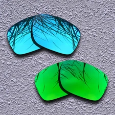 US Blue&Emerald Green Replacement Lenses For-Oakley Holbrook Mix Polarized