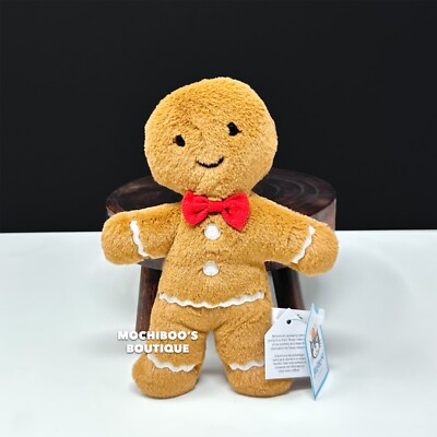 Jellycat ORIGINAL JOLLY GINGERBREAD FRED Soft Plush Toy