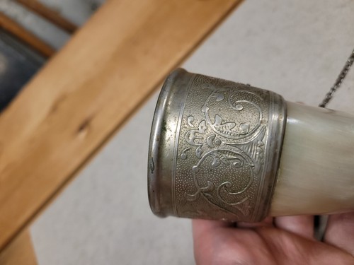 Antiguo cuerno de beber ruso o georgiano antiguo temprano/plata rusa Niello histórico - Imagen 5 de 24