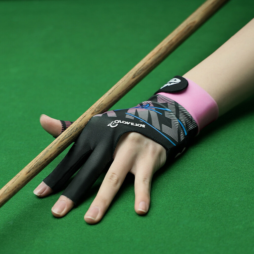 3 Finger Snooker Shooting Glove Adjustable Billiards Glove Soft for Men