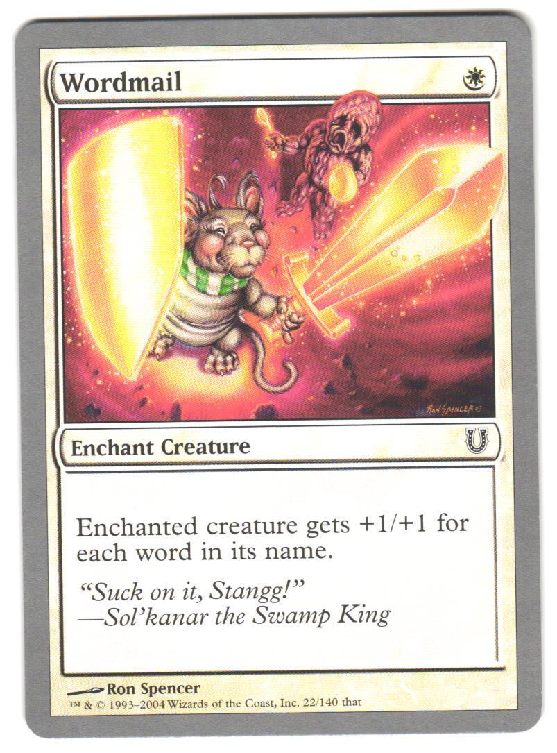 Magic_the_gathering Unhinged Wordmail #22 2004,MTG,LP Common