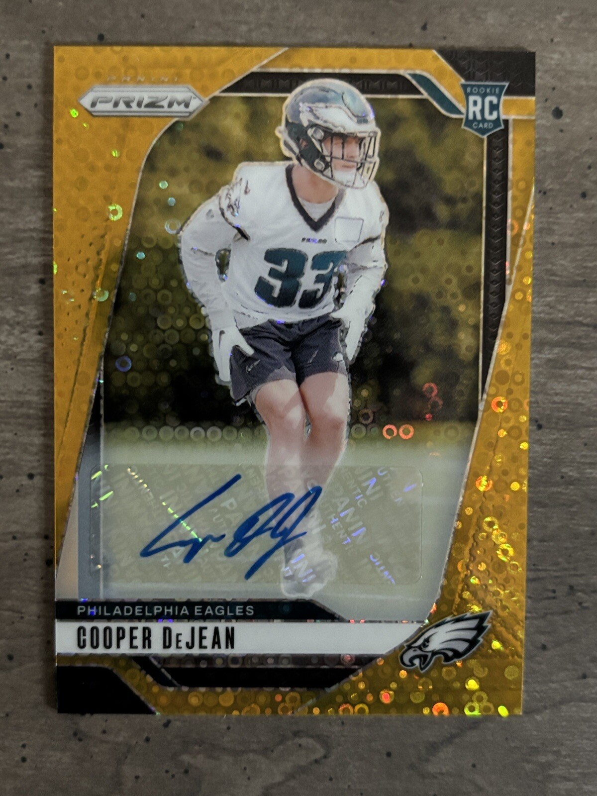2024 Panini Prizm No Huddle Gold Cooper DeJean #321 Rookie Autograph /10 (RC, AU