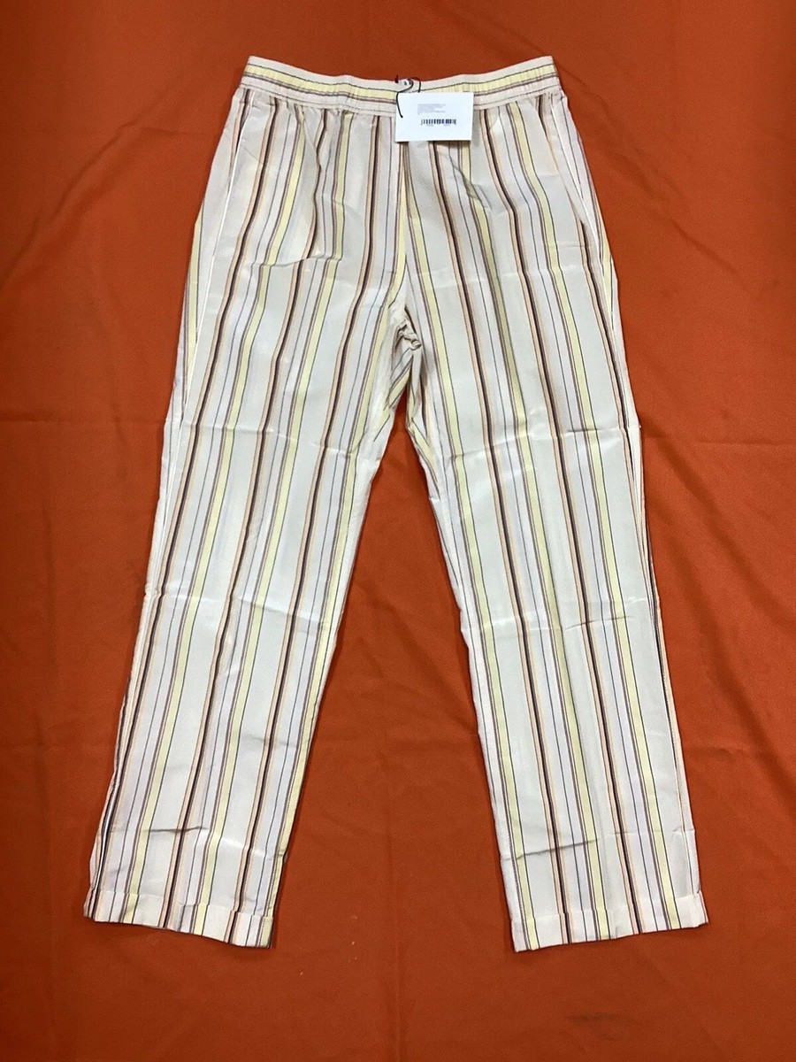 WALES BONNER Pale Yellow Tobacco Havana Pyjama Pants Size 42 - New 