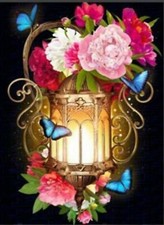 HOT DIY Bead Embroidery Kit Needlepoint Beading beadwork LAMP IN pion