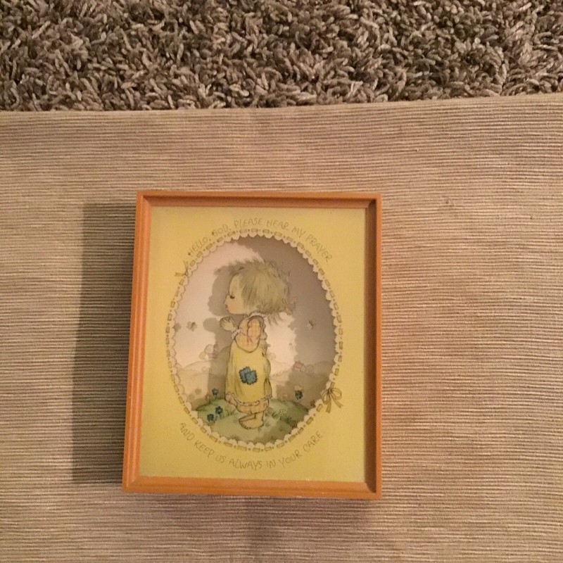 Hallmark 1979 Betsey Clark Scene Setters 3D Shadow Box Hear My Prayers