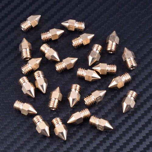 Tenlacum 10 Stück MK8 Extruder Düsen Für 3D-Drucker – 5 Größen (0,2–1,0 Mm), Messing