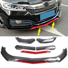 For Honda Accord Front Bumper Lip Splitter Spoiler Carbon Fiber Red