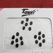 Traditional Velvet Oval Black 5mm diameter Bindi