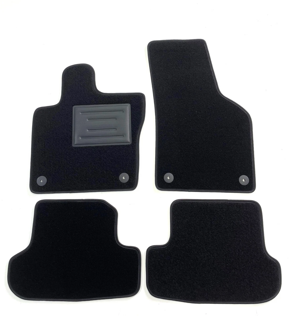 Alpha-Tex Set di tappetini per auto compatibili con VW Crafter, Tipo 2E, 2F (Costruito 2006-2016), Deluxe grau | 3 pz. | Confine bordeaux