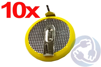 CONSUMER CABLES 10x Replacement CR2032 Tabbed Save Battery for Super Nintendo SNES N64 64