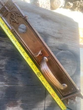 Entry Door Pull /Large Brass/Bronze Victorian Entry door pull & Back