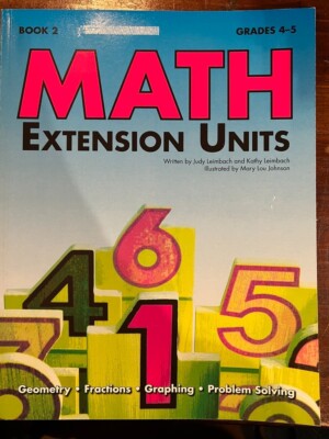 Teacher Book Math Extension Units GRades 4-5 | eBay