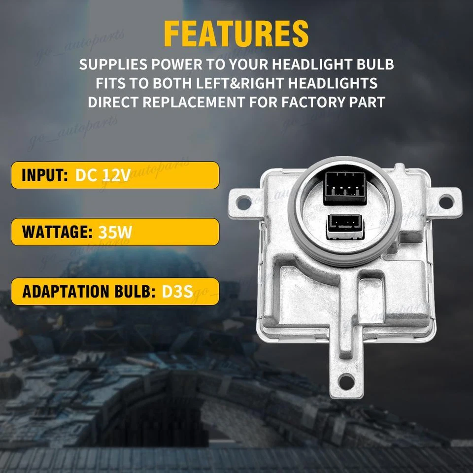 Unidad de control de lastre de faros HID de xenón y bombilla D3S 8K0941597E 2 piezas para Audi VW Foto 3 de 4