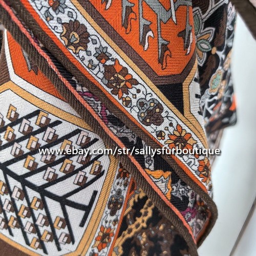 Sallys 70% Cashmere 30% Silk Paisley Print Double Face Shawl Wrap Scarf 135cm - Picture 10 of 12