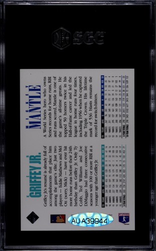 1994 Upper Deck Mickey Mantle & Ken Griffey Jr. Autograph /1500 - SGC 10 / 9 - Picture 2 of 2