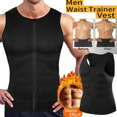 Men Sauna Sweat Suit Waist Trainer Vest Neoprene Body Shaper