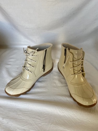 Boot Sperry Top-Sider Syren Gulf Rubber Duck Boot Shoe Cream Women's Size 5.5 - Picture 4 of 9