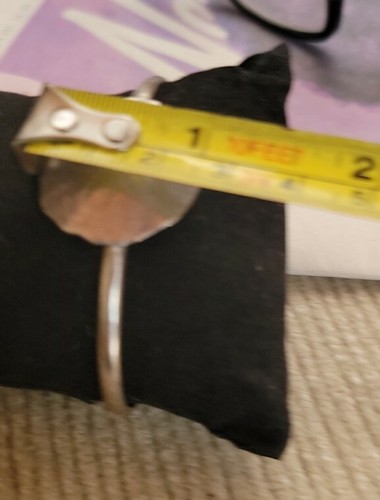 Sterling Silver Cuff Bracelet,  Sand Dollar Theme - Picture 3 of 8