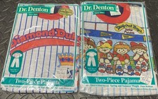 2 Pairs New Vintage Dr. Denton Two Piece Pajama Sets Size 3T