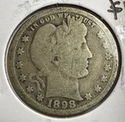 1898 Barber Quarter 25C Silver U.S. Coin