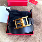 💥 Auction CARTIER Luxury Black Leather Belt Gold Buckle Designer Rare — photo 2
