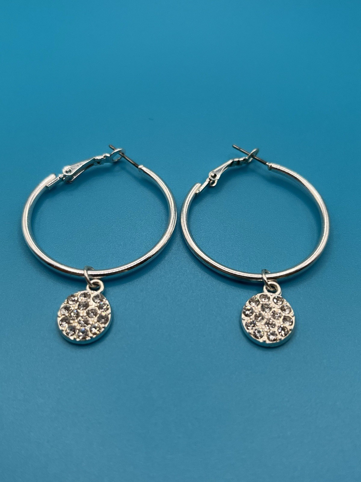 Chic Earring Collection: Silver Hoops, Abstract D… - image 4