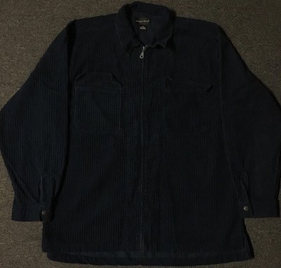 Vtg 90s Anchor Blue Corduroy Jacket XL Surf Skate Vaporwave OP Dogtown Rusty Y2K