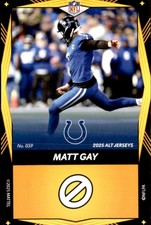 2025 Uno Elite Alternate - Yellow  Matt Gay Indianapolis Colts #059