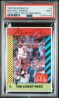 127853744 Michael Jordan 1990 McDonald's #3 The Chest Pass Pink Back PSA 9