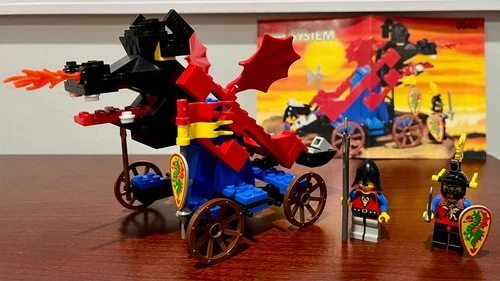 Vintage LEGO Castle Dragon Knights 6043 Dragon Defender Complete With Manual