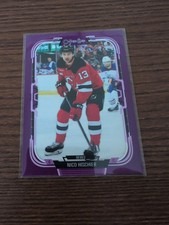 2025-26 O-Pee-Chee OPC Nico Hischier Purple Border /49 New Jersey Devils #343