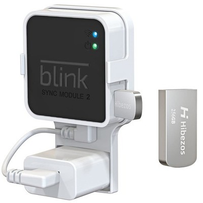 256GB USB Flash Drive and Outlet Mount for Blink Sync Module 2, Save Space an...