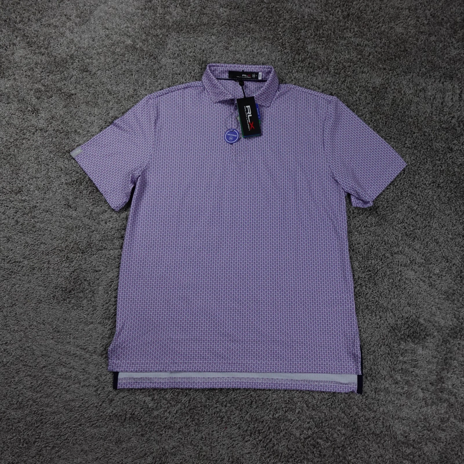 RLX Polo Shirt Medium Bumble Bee AOP Print Stretch Purple Ralph Lauren
Opens in a new window or tab