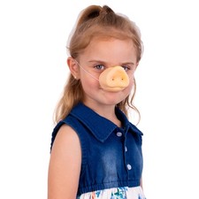 Animal Pig Snout w Mouth Halloween Costume Mask Pink Plastic Nose, One-Size