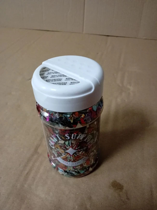 Palm Safe Multi Coloured Confetti Jar Multirandom Material Paper 150g New