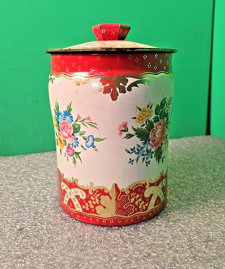 Vintage George W Horner & Co England Floral Tin | 6