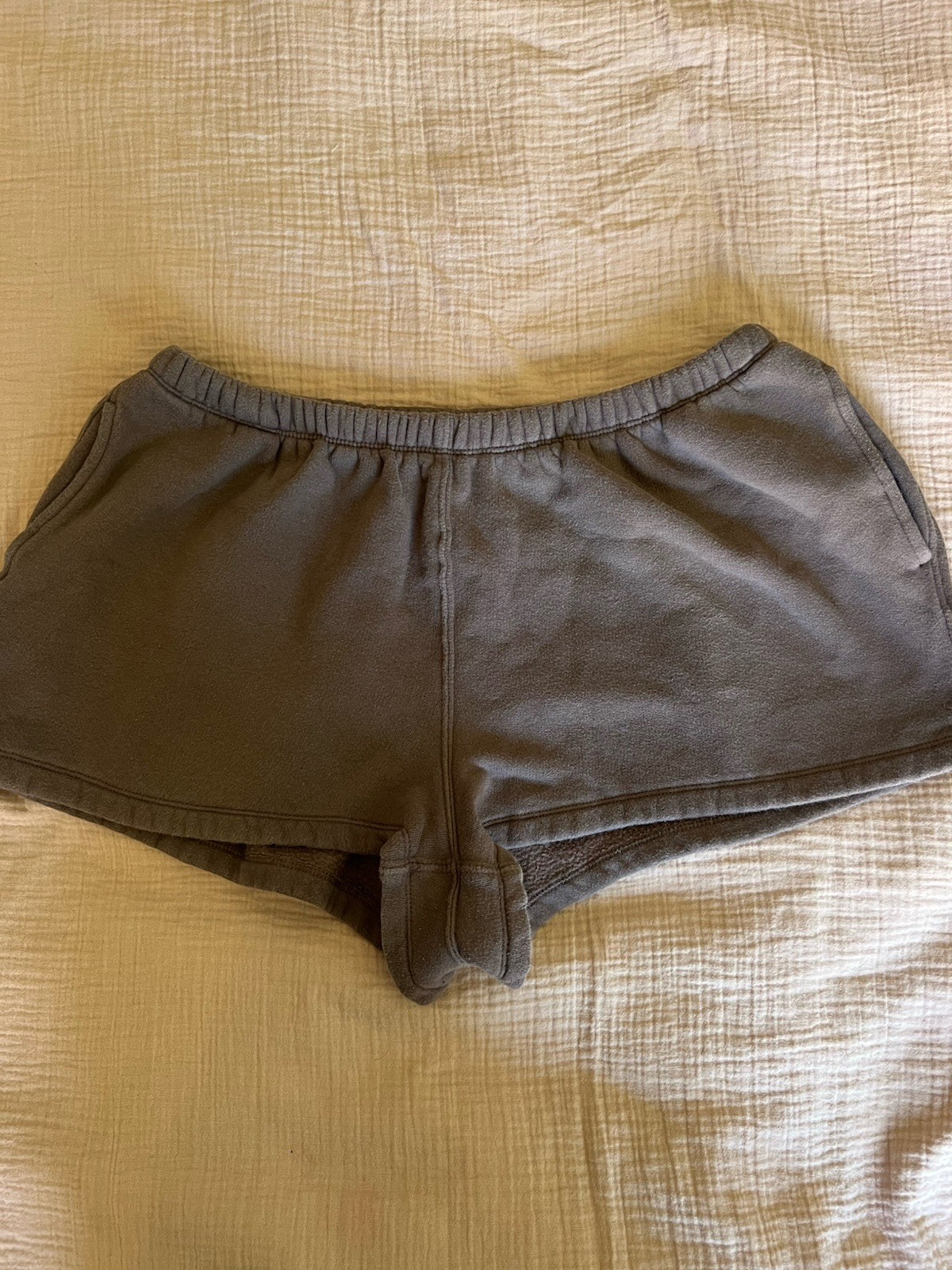 Wild Fable Fleece Sweat Shorts Brown Women's Size L Regular Fit Elastic Waist