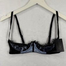 NWT Fredericks of Hollywood Black Lace Underwire Bra Size 10
