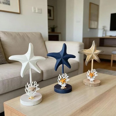 Wooden Starfish Decor - Coastal Accent for Home & Office by UNIQUE FINDS