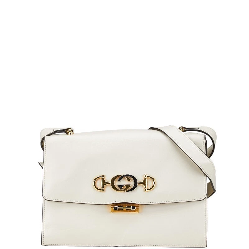 Sac à bandoulière GUCCI Zumi 576388 cuir blanc or argent 554491